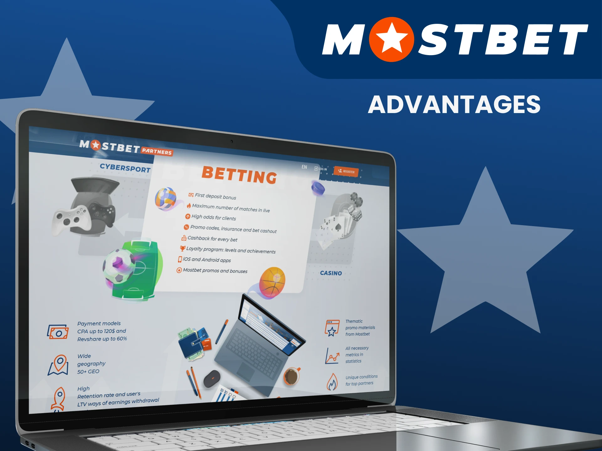 We will tell you the advantages of the Mostbet affiliate program.