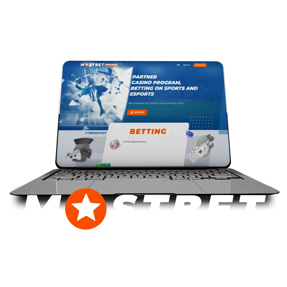 Choose an affiliate program from Mostbet.