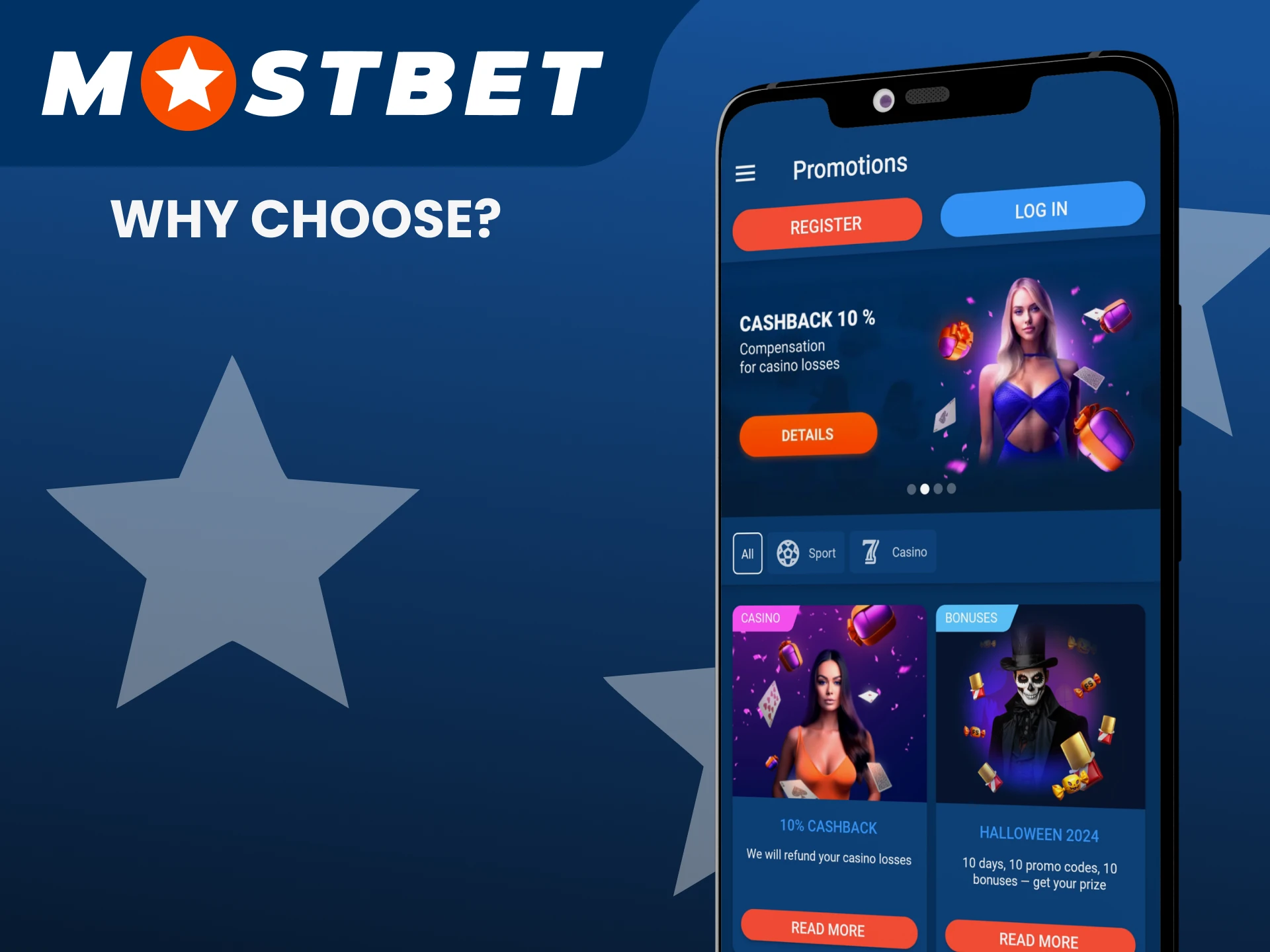 We will tell you why you choose the Mostbet app.