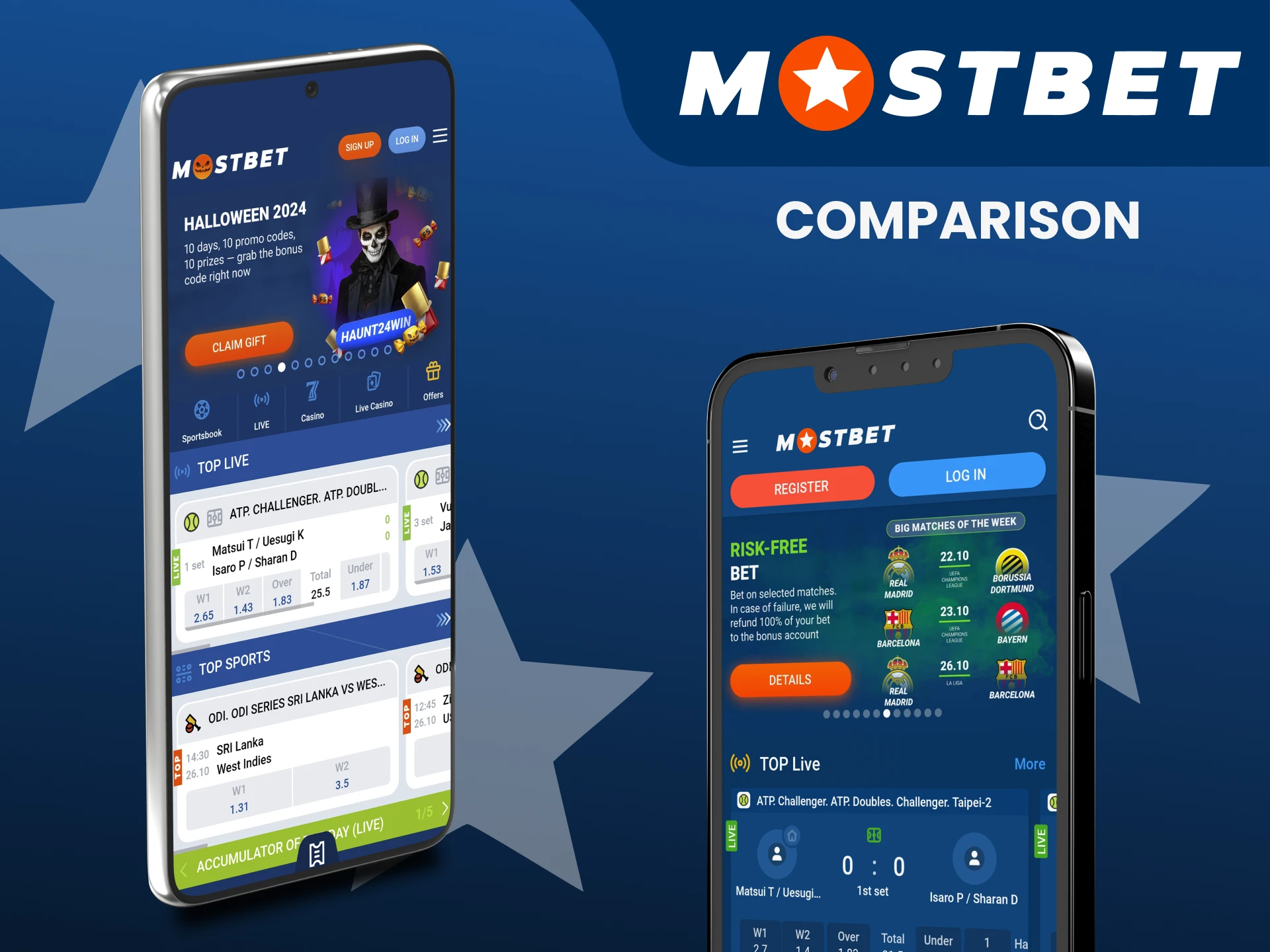 Choose your way to use Mostbet.