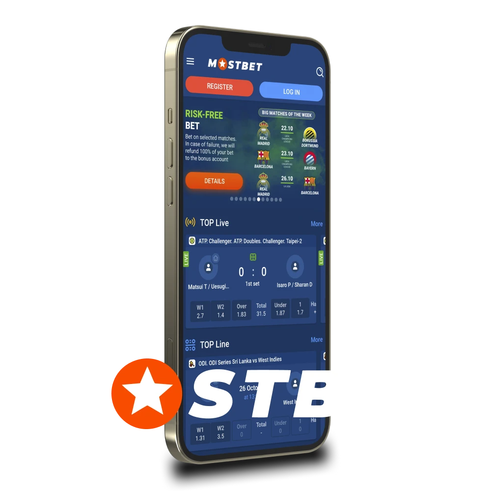 For bets and games, choose the Mostbet application.