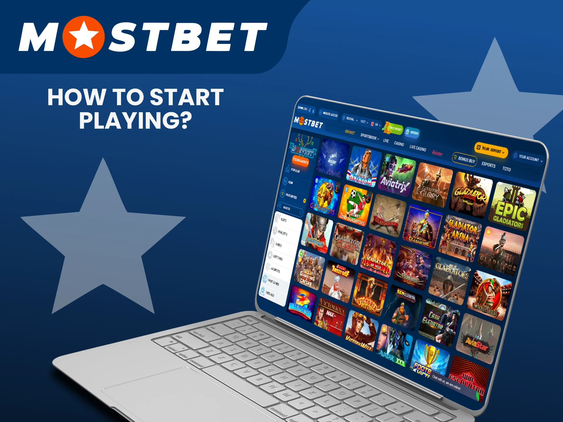 Go to the casino section to play Aviator at Mostbet.