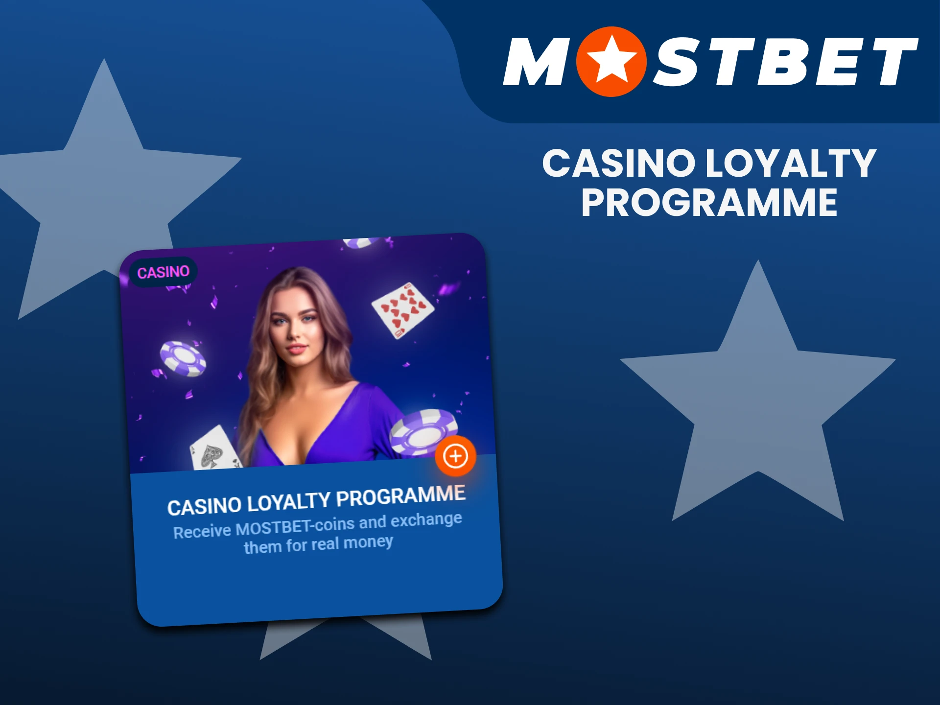 Mostbet has loyalty bonuses for casinos.