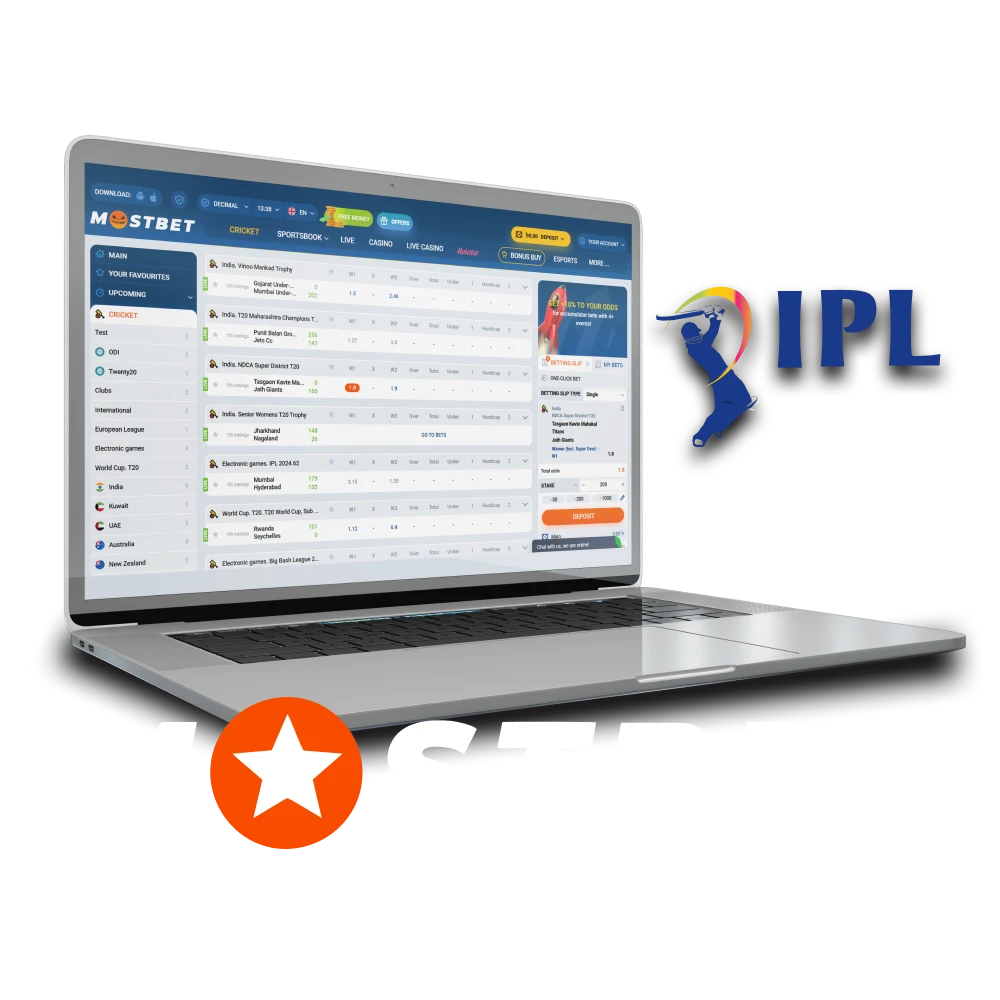 For cricket betting, choose the IPL league at Mostbet..