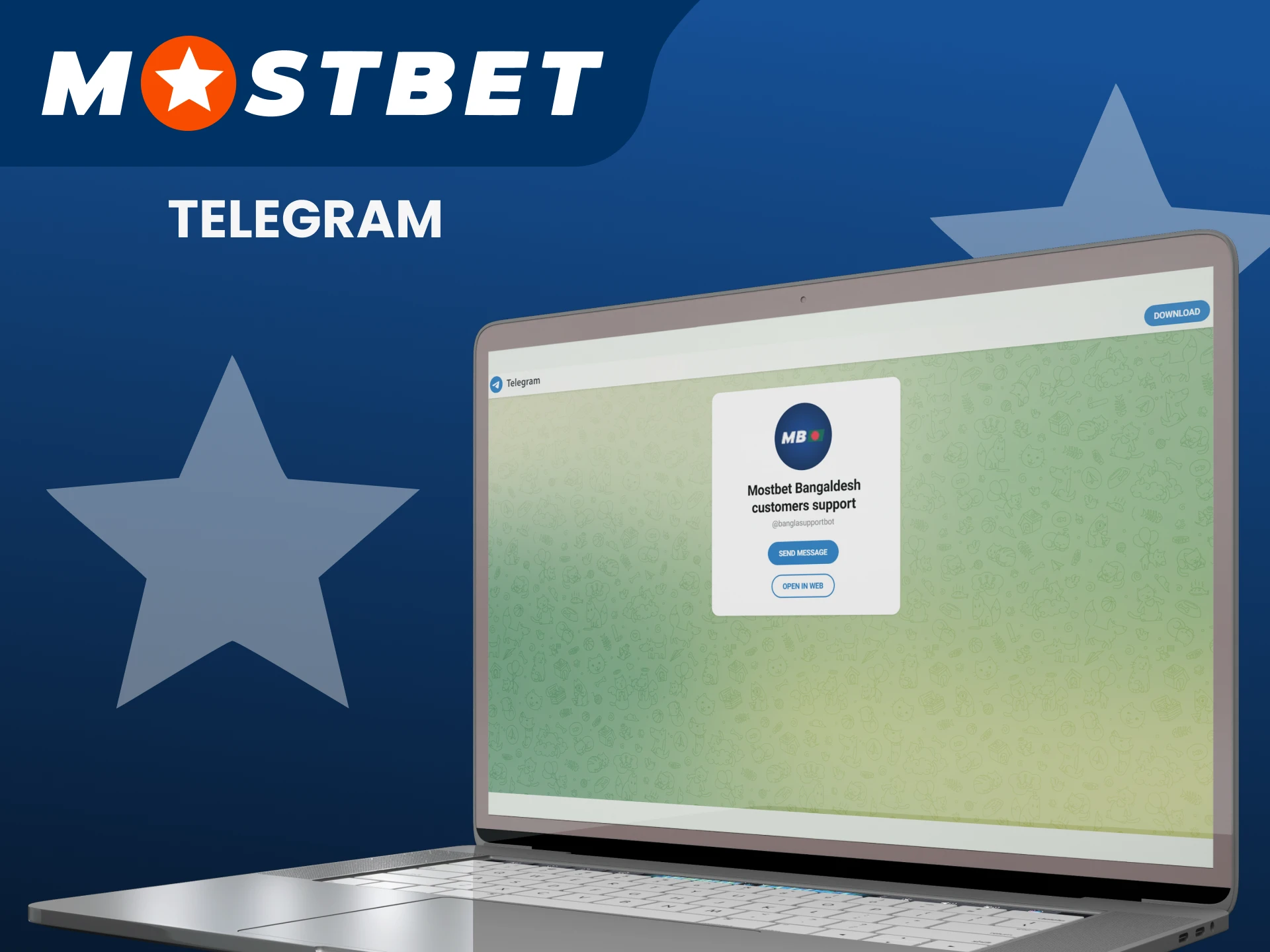 Mostbet has a telegram chat to support users.