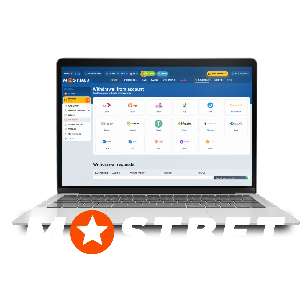 We will tell you about withdrawing funds to Mostbet.