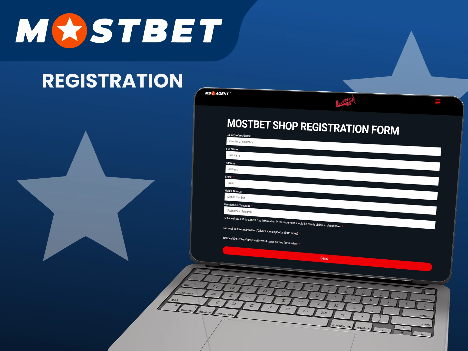 Register to become a Mostbet agent.