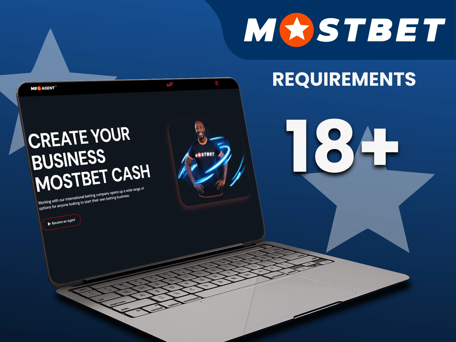 Learn the requirements for registering an agent on Mostbet.