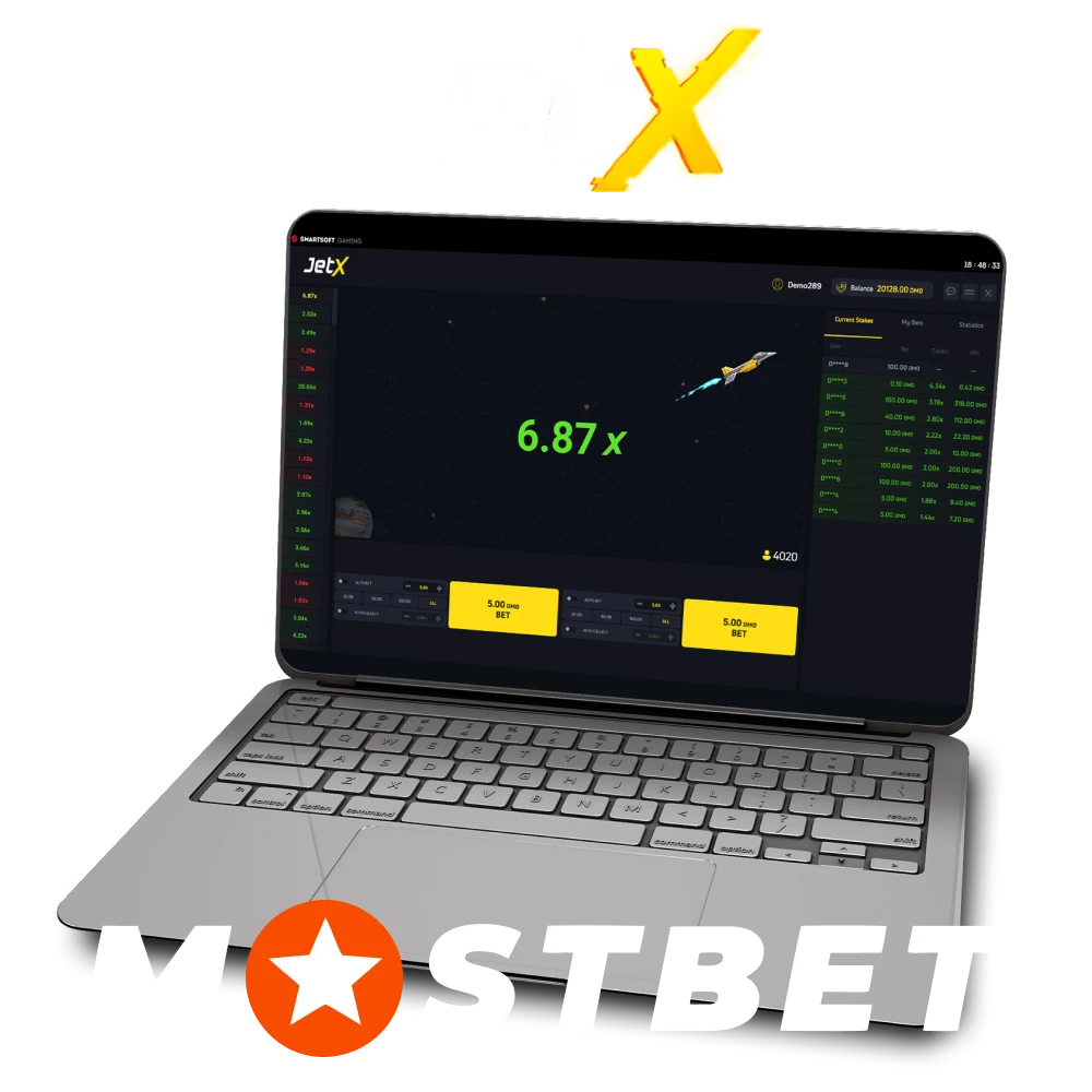 We recommend choosing Jetx for games on Mostbet.