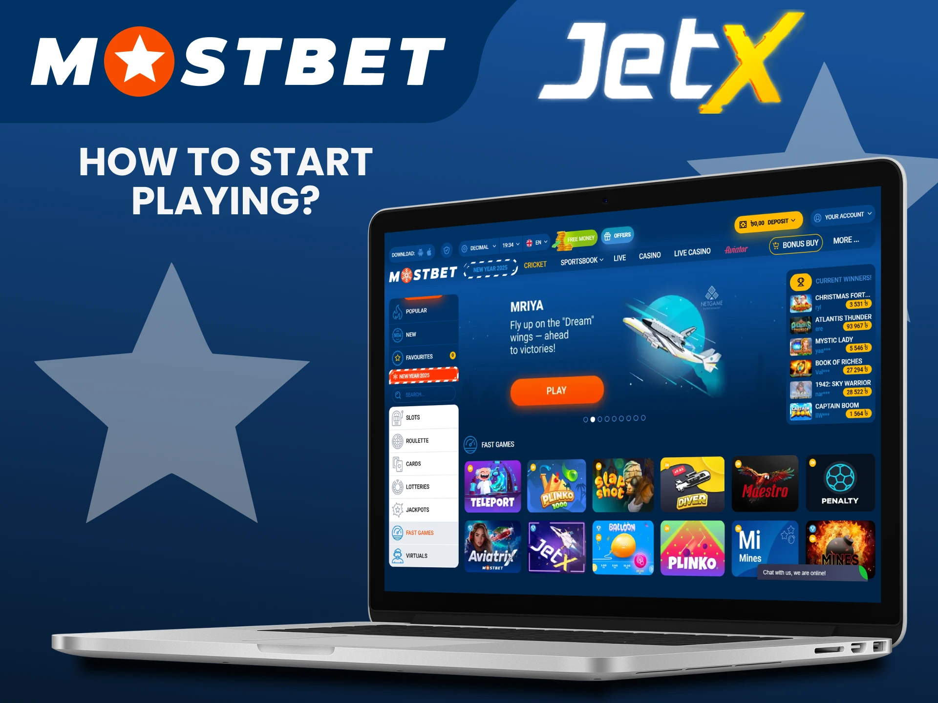 In the Mostbet quick games section you will find Jetx.