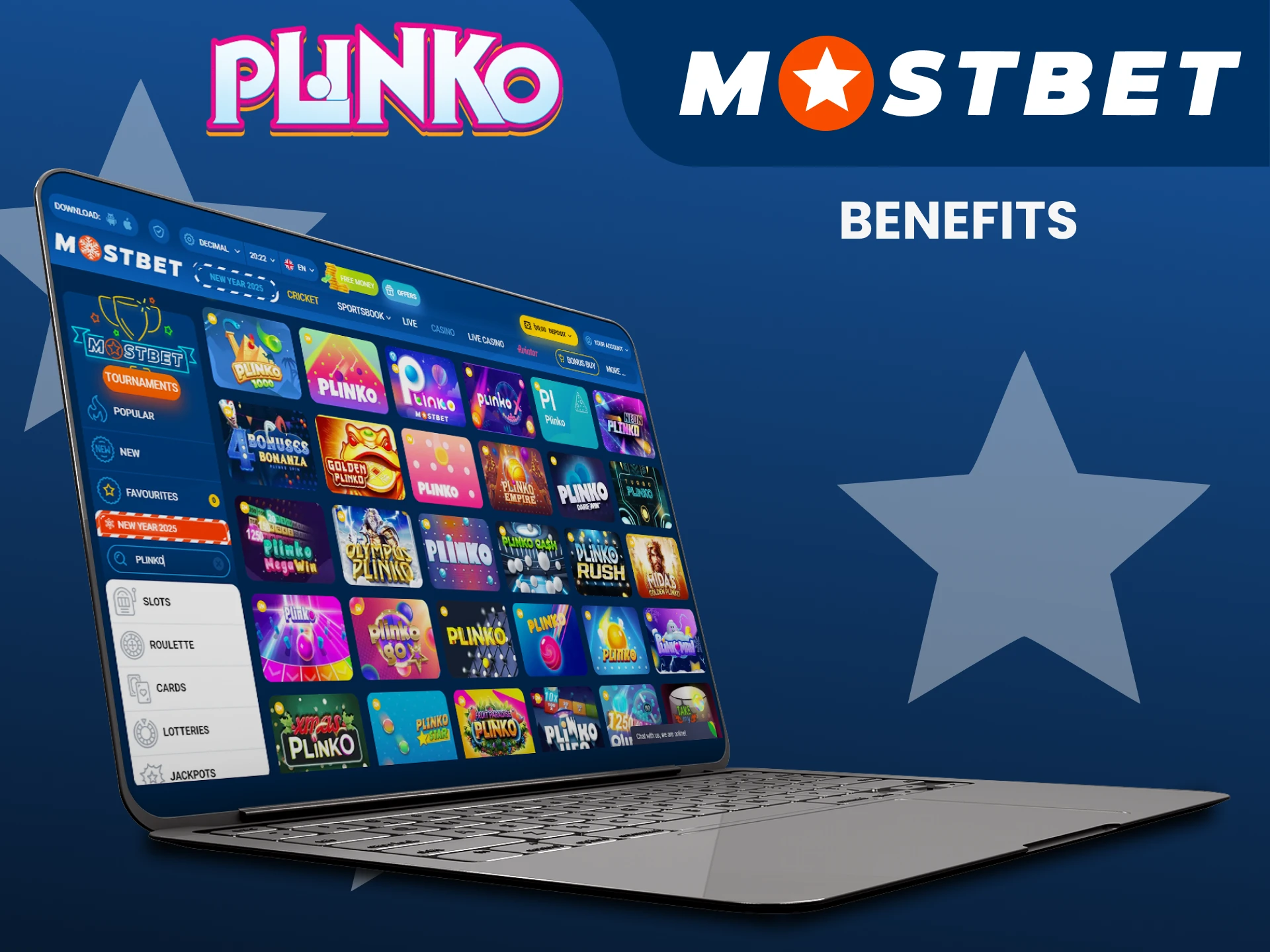 Mostbet has many advantages for Plinko games.