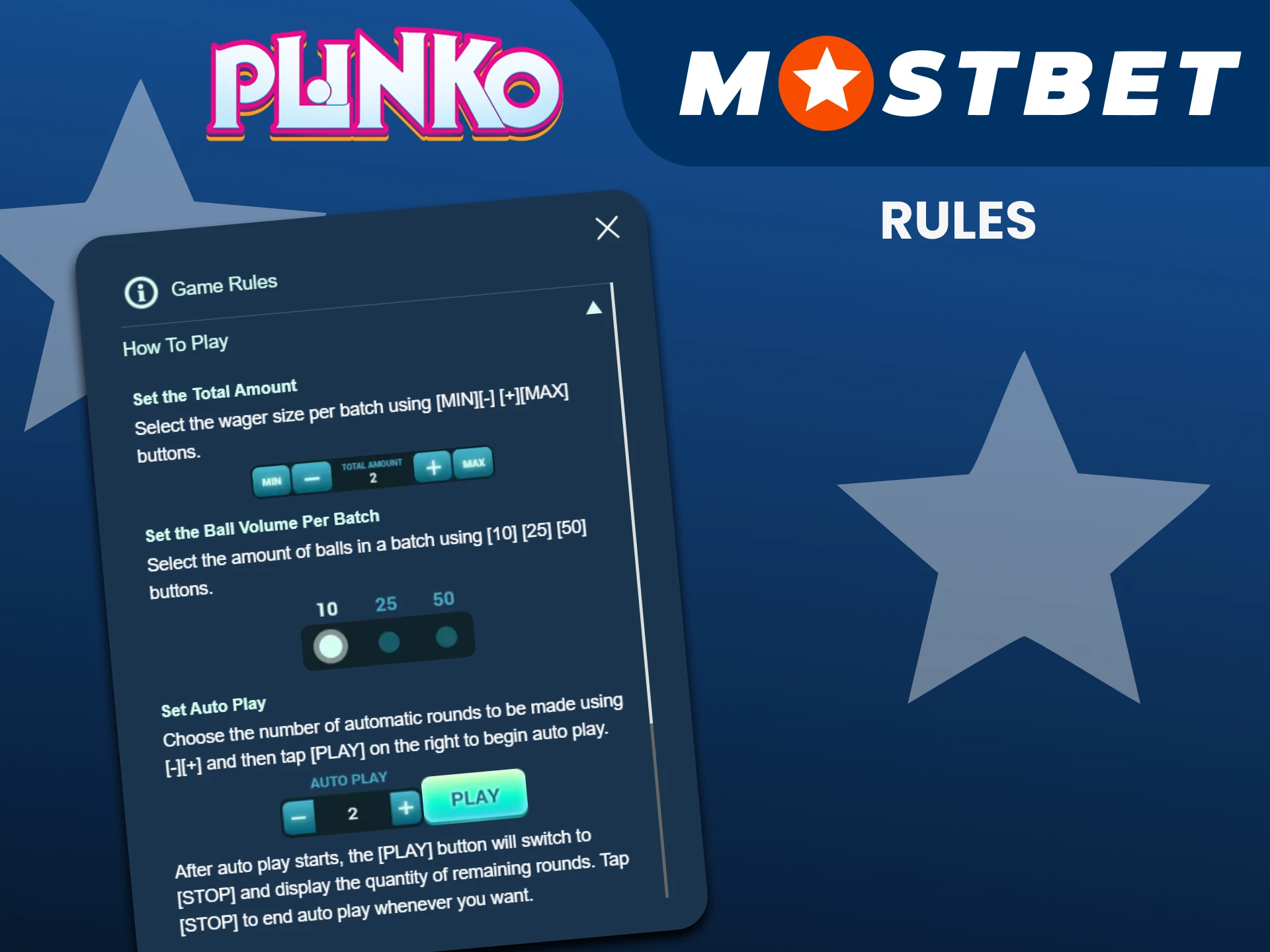 Be sure to study the rules of the Plinko game on Mostbet.