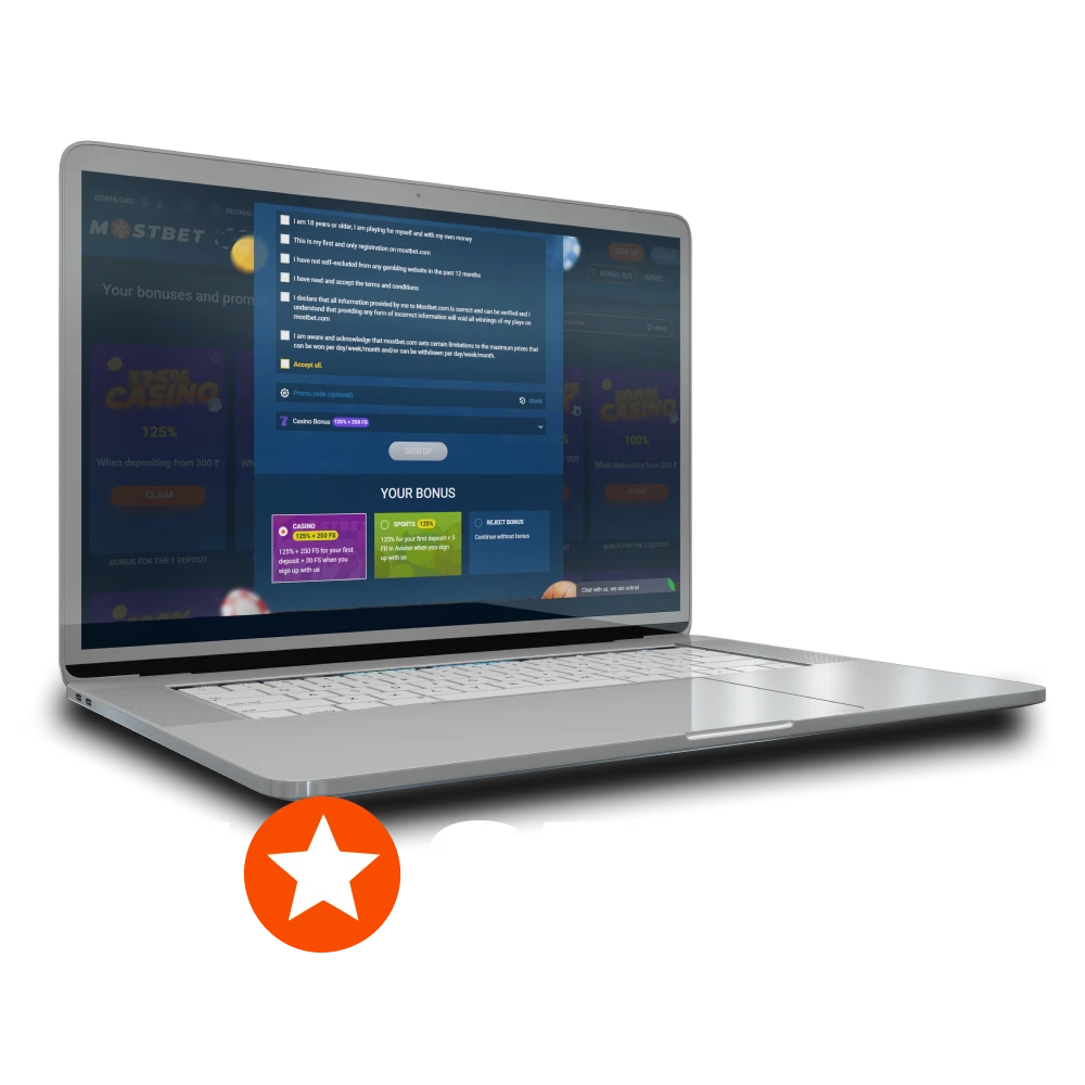 Mostbet gives various promotional codes to its users.