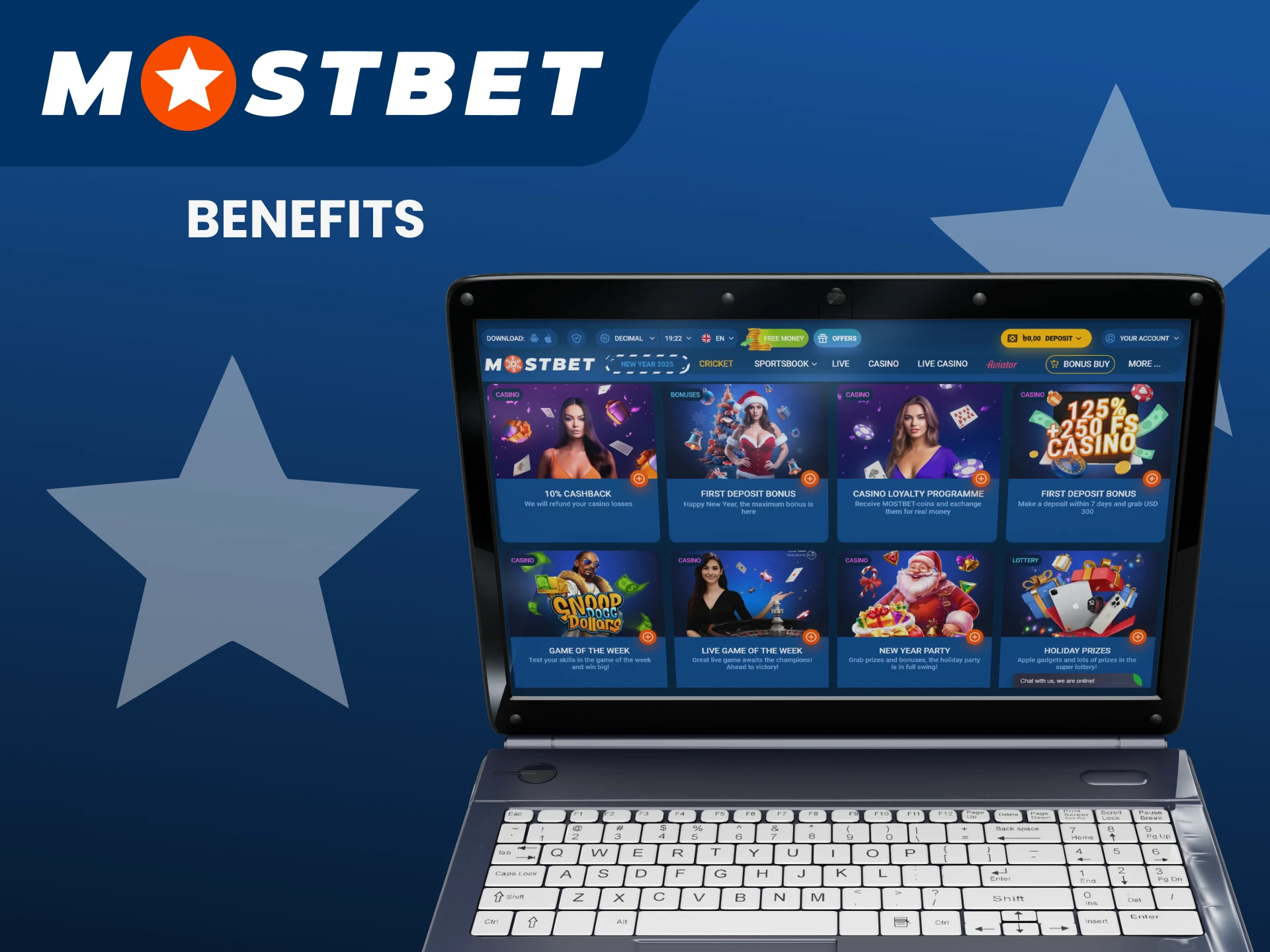 We will tell you about the advantages of Mostbet for slot games.