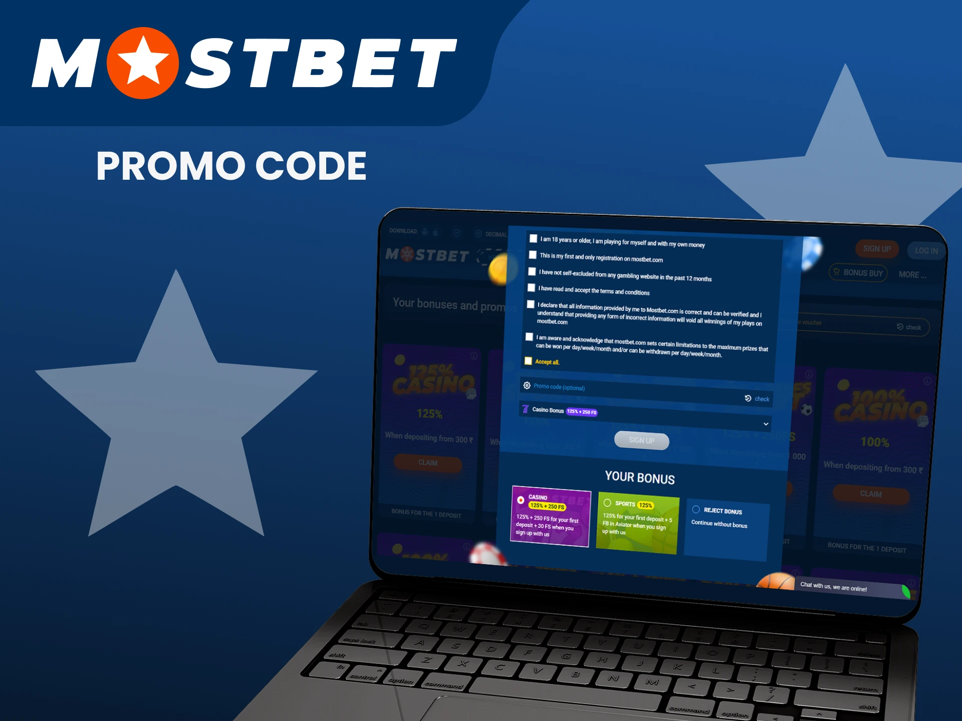 Use the bonus code from Mostbet for slots.