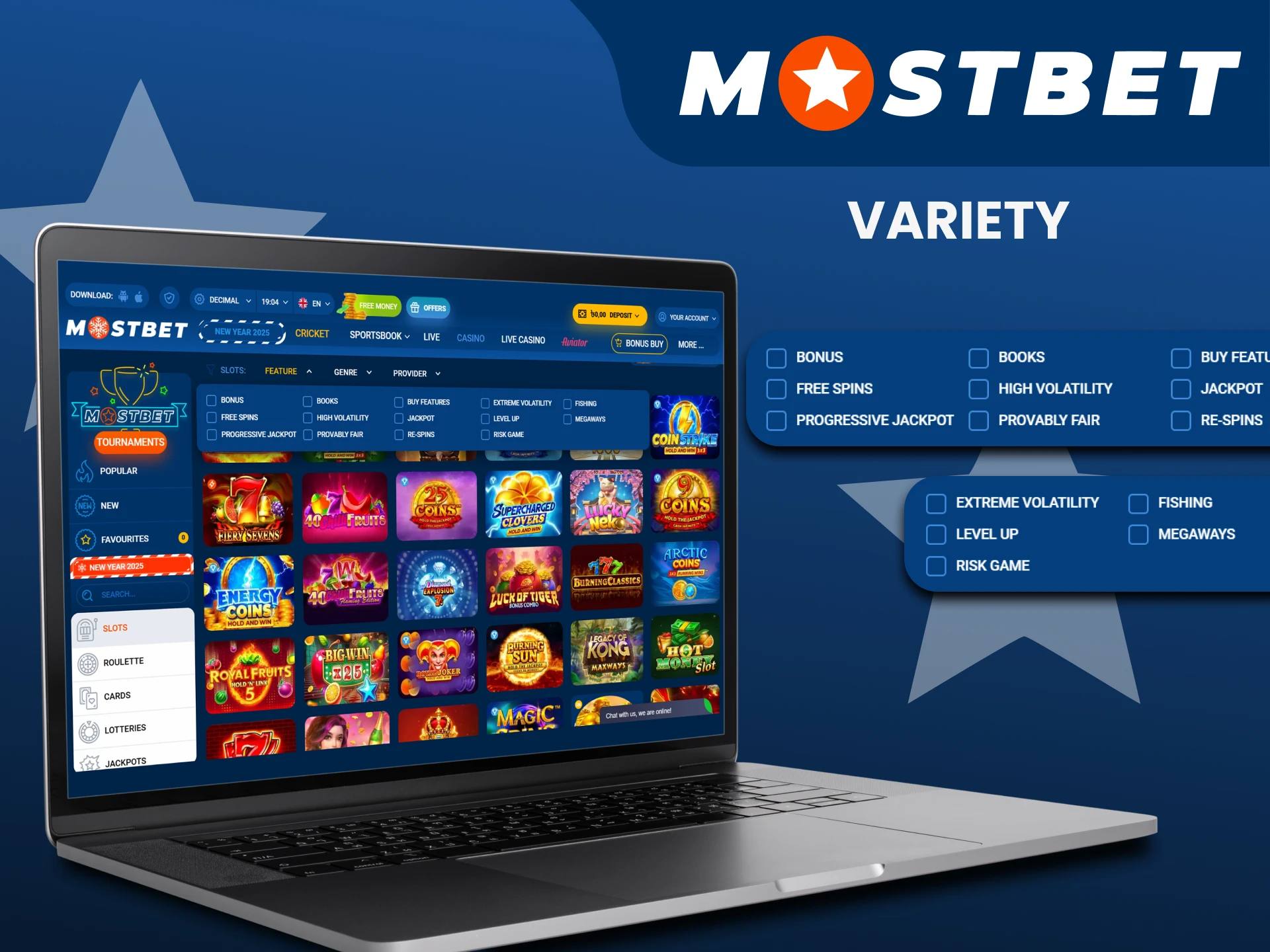 Mostbet has a wide range of slot options.